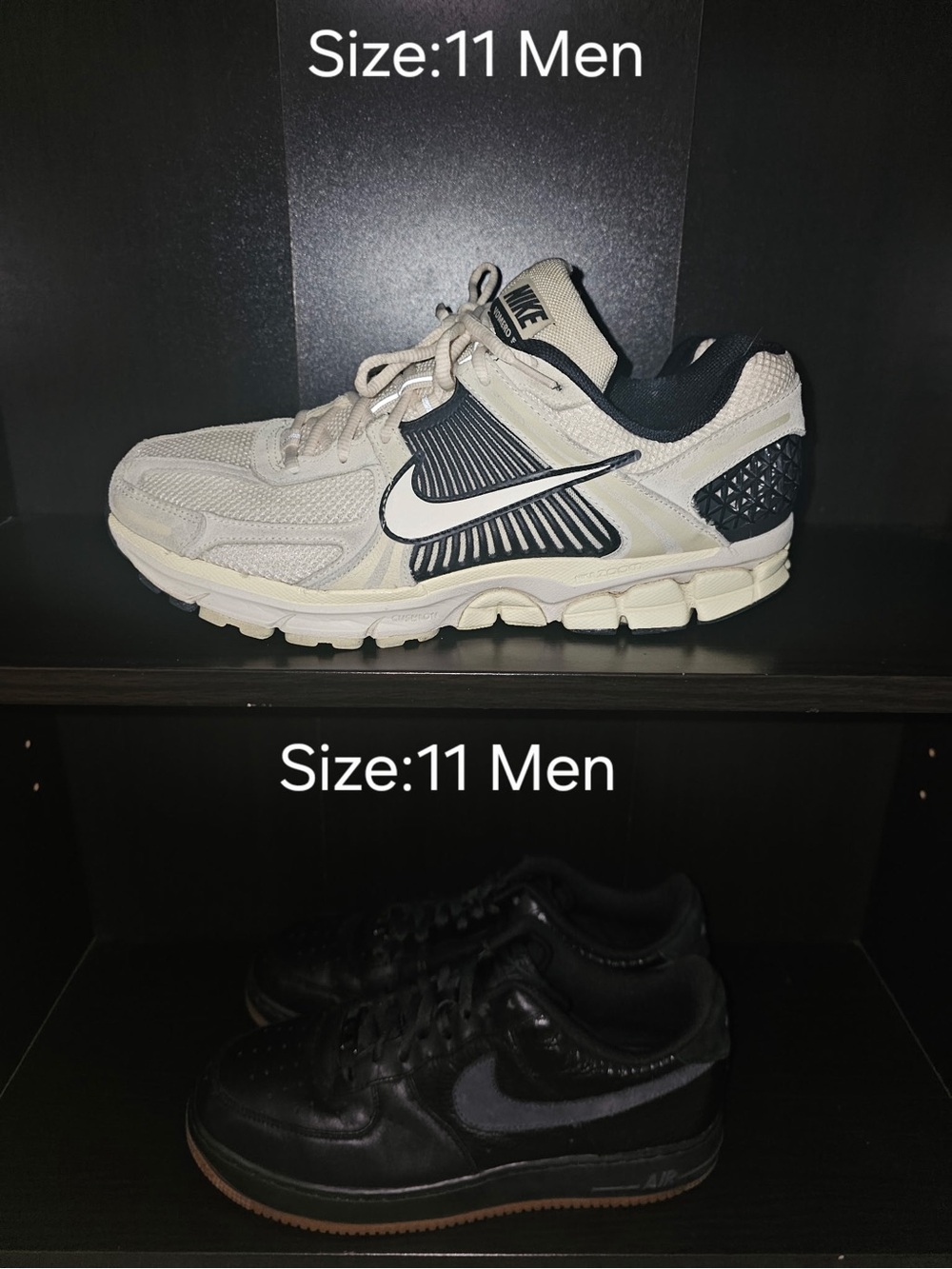 Nike Men's Dual Athletic Shoes in Cream/Black (Pair)